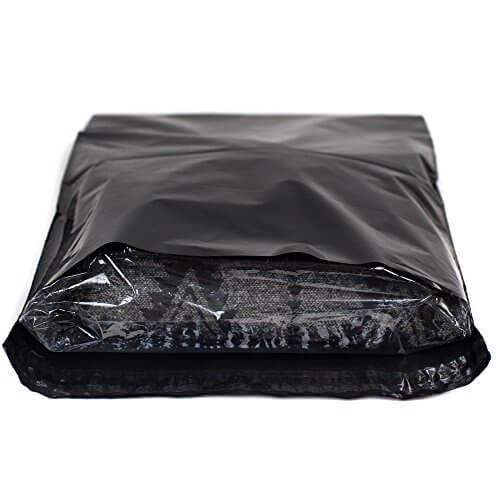 Black poly mailer product